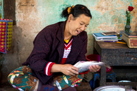The fish vendor at Mani Sithu Market in Nyaung-U Myanmar woman