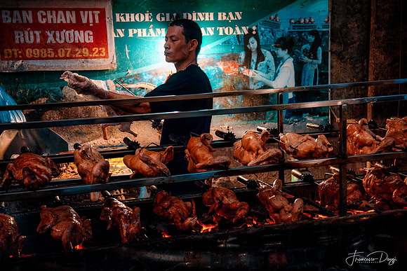 Master of the Embers Vietnam Hanoi street food vendor