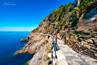 Along the Cliffs of Riomaggiore Italy landscape path coastline