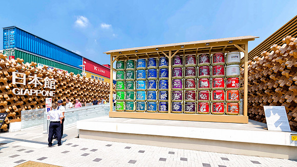 Japan pavilion entrance at Expo 2015 in Milan, Italy