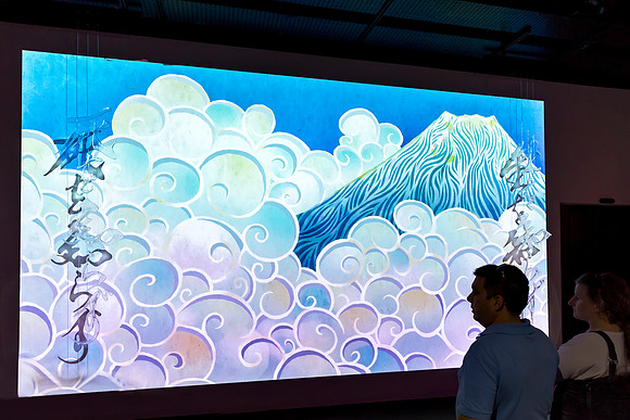 Japan pavilion interior at Expo 2015 in Milan, Italy