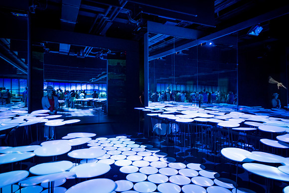Japan pavilion interior at Expo 2015 in Milan, Italy