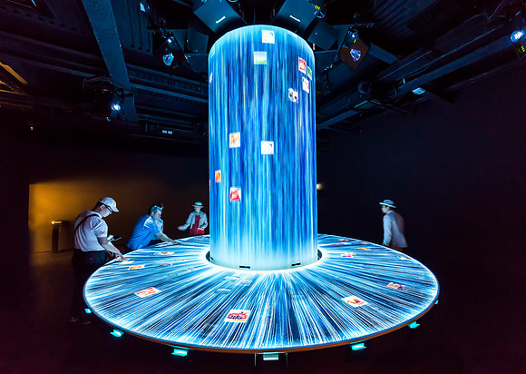 Japan pavilion interior at Expo 2015 in Milan, Italy
