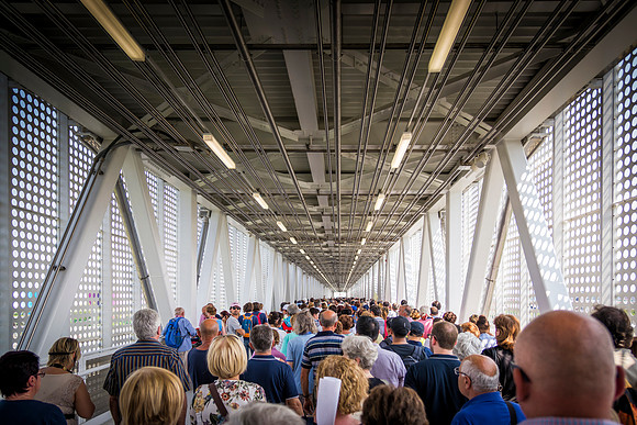 Queue line for south gate Merlata at EXPO Milan 2015