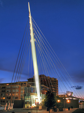 Millenium bridge Denver colorado america usa bridge architecture urban night
