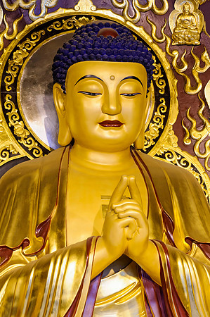 Buddha statue in Xi'an Giant Wild Goose Pagoda