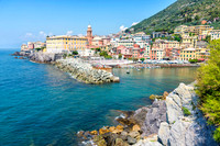 Nervi fishing village in Liguria landscape scenic