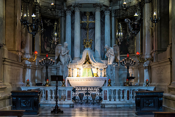 Left apse chapel of Genoa Cathedral Italy Architecture
