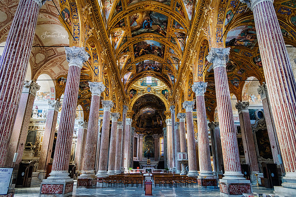 Basilica della Santissima Annunziata del Vastato in Genoa church interior italy
