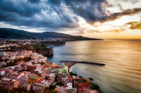 Sunset over the Sorrento coastline Italy landscape sunset amalfi coastline costiera