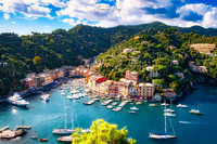 Portofino: Enchanting Harbor Town landscape Italy sea mountains scenics