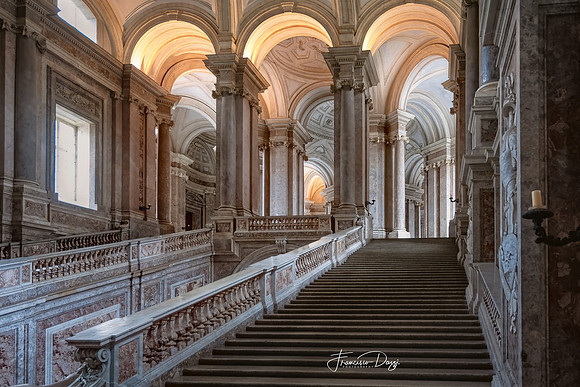 The Grand Staircase of Honour of the Palace of Caserta Italy architecture