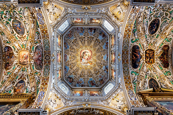 Basilica di Santa Maria Maggiore ceiling in Bergamo Upper Town Italy