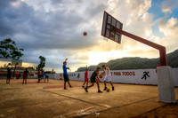 Basketball game, Vinales Cuba boy teens team game play action