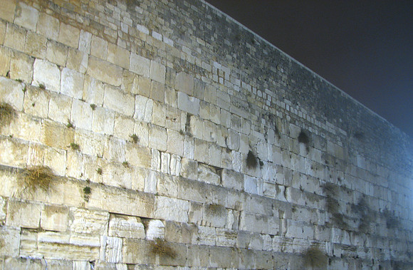 The Western Wall at Night