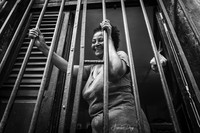 Caged, La Habana woman lady smile portrait Cuba
