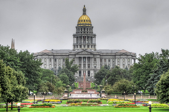 Colorado State Capitol Denver Dome Architecture garden