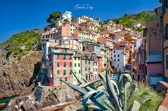 The fishing village of Riomaggiore Italy Italia Liguria