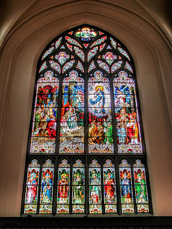 Large West Transept Stained Glass in Cathedral Basilica of Denver