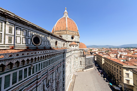 Florence cathedral dome seen from the bell tower