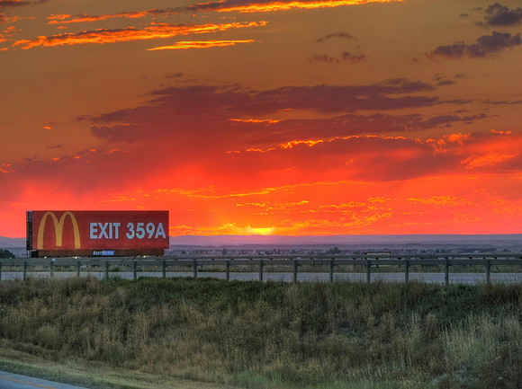 Sunset in Cheyenne, Wyoming